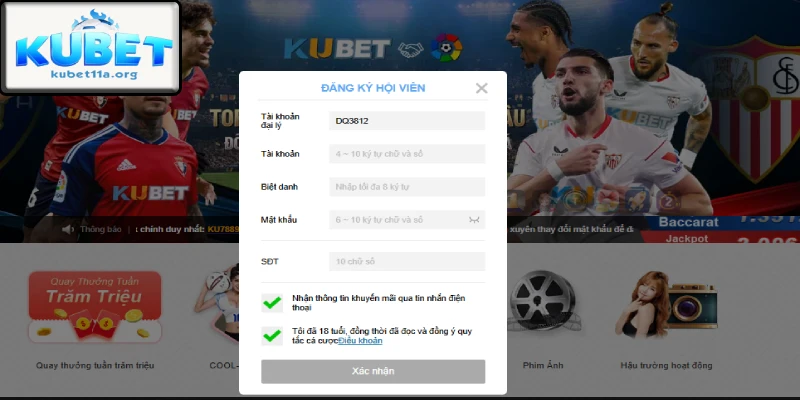 Mở tài khoản tại Kubet11 vào sảnh casino chọn trò chơi